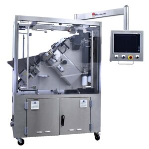 Delta Laser Writer Machine pictured with swing arm HDMI screen on a white background