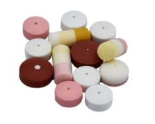 sample of laser drilled tablets