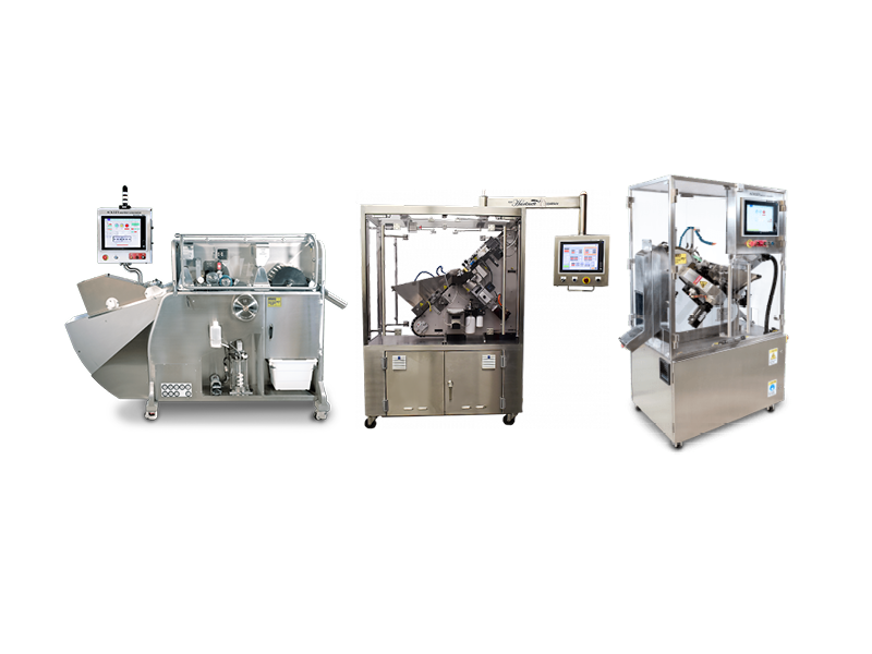 Line up of three ink printing machines