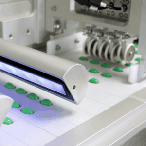 laser marking equipment laser writing on green softgels